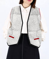 Handcrafted Qalamkar Vest – Heritage-Inspired Elegance