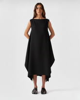 Linen A-Line Dress with Fine Cotton Lining