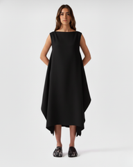 Linen A-Line Dress with Fine Cotton Lining