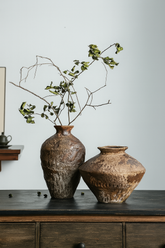 retro porcelain vase in modern living room