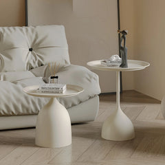 Minimalist round side table set for bedroom or lounge