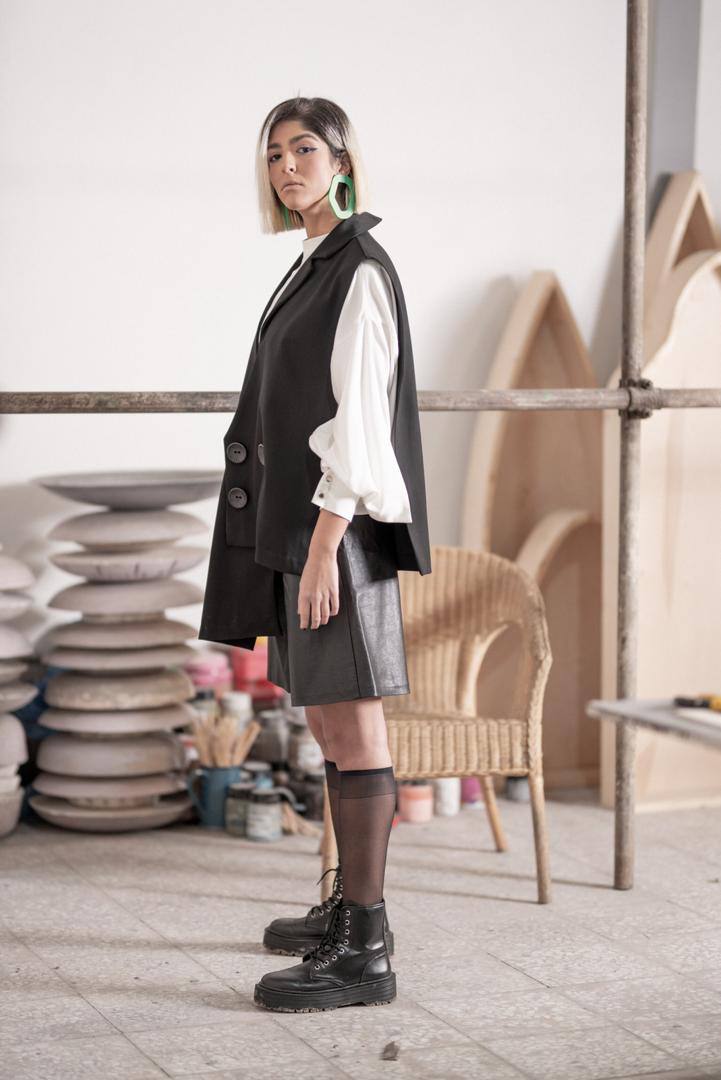 Statement button vest