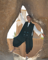 sleeveless tailored black jacket modern womenswear