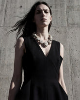 paper mache statement necklace on model