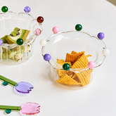 transparent glass candy bowl aesthetic home decor