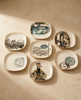 Decorative ceramic small plate with Persian illustration