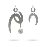 Wave earrings silver modern jewelry