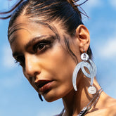 Statement earrings with vintage coin detail