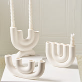 Modern ceramic 5-head candelabra for taper candles