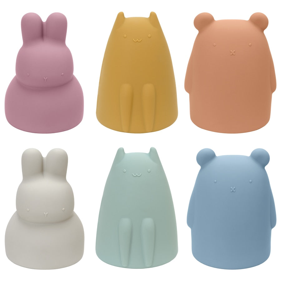 Set of cute bear, bunny, and cat coin banks