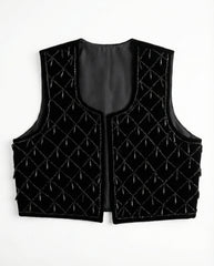 Open front decorative women’s vest handmade 