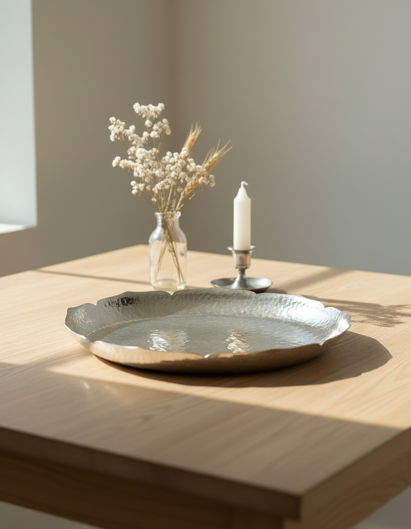 Golab Handcrafted Hammered Copper Tray