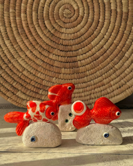 Decorative red fish sculpture small sizes