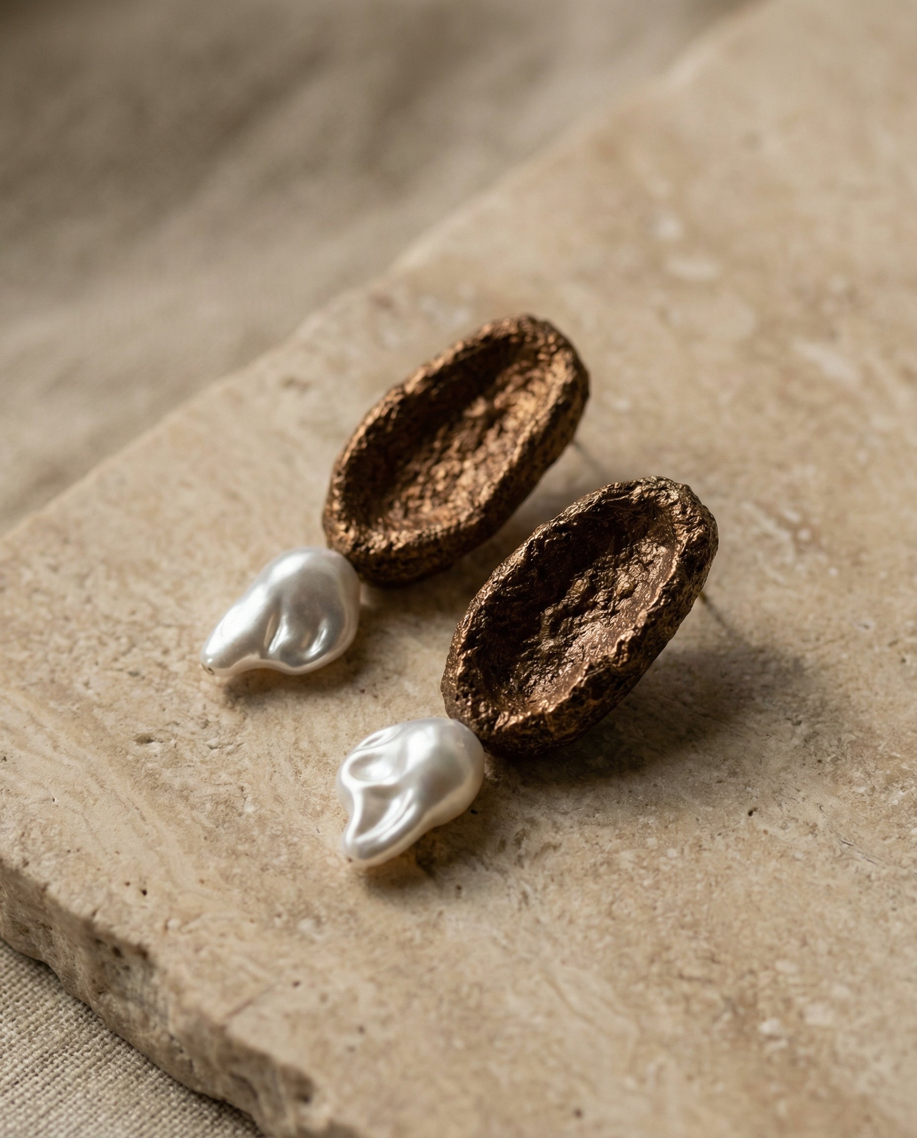 Artisan lightweight paper mache jewelry close up