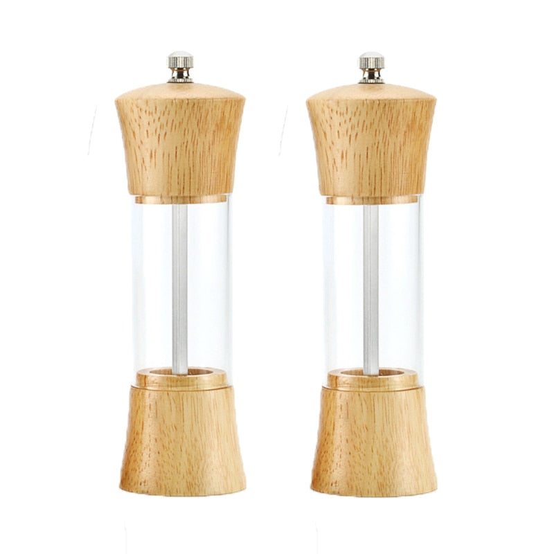 Rustic spice mills with adjustable ceramic mechanism