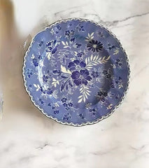 Vintage Blue and White Ceramic Plate, Soup Bowl & Coffee Cup (Sold Individually)