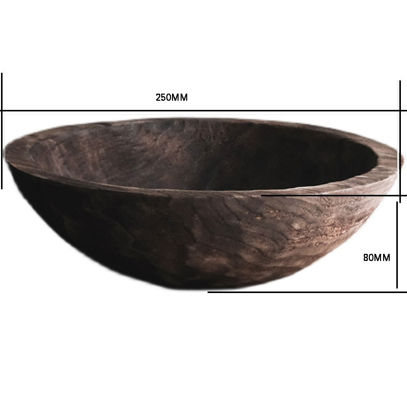 Hand-Carved Natural Wood Bowl – Organic & Timeless Elegance