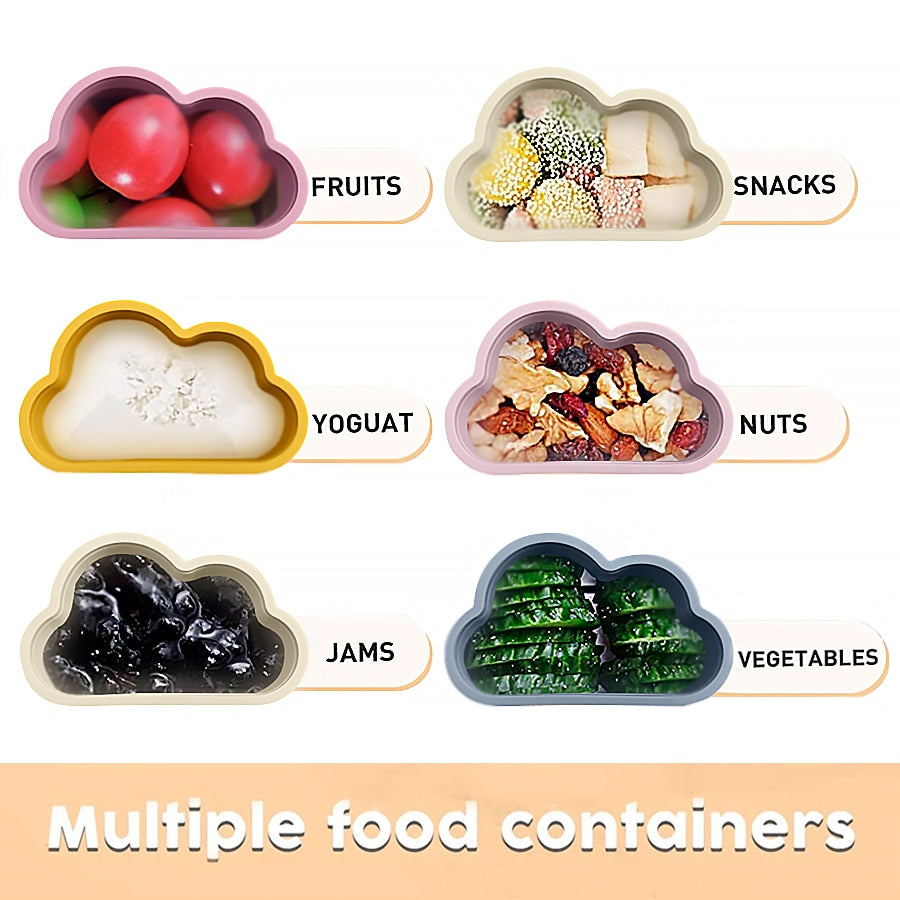 Baby Cloud Snack Cup – Silicone Cartoon Storage for Little Treats