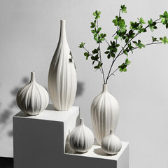 contemporary ceramic vase in neutral tones