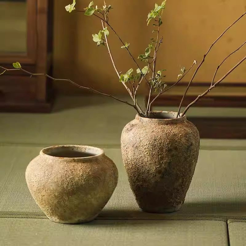 handmade porcelain vase with earthy finish
