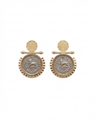 Imperial Lion Coin Earrings