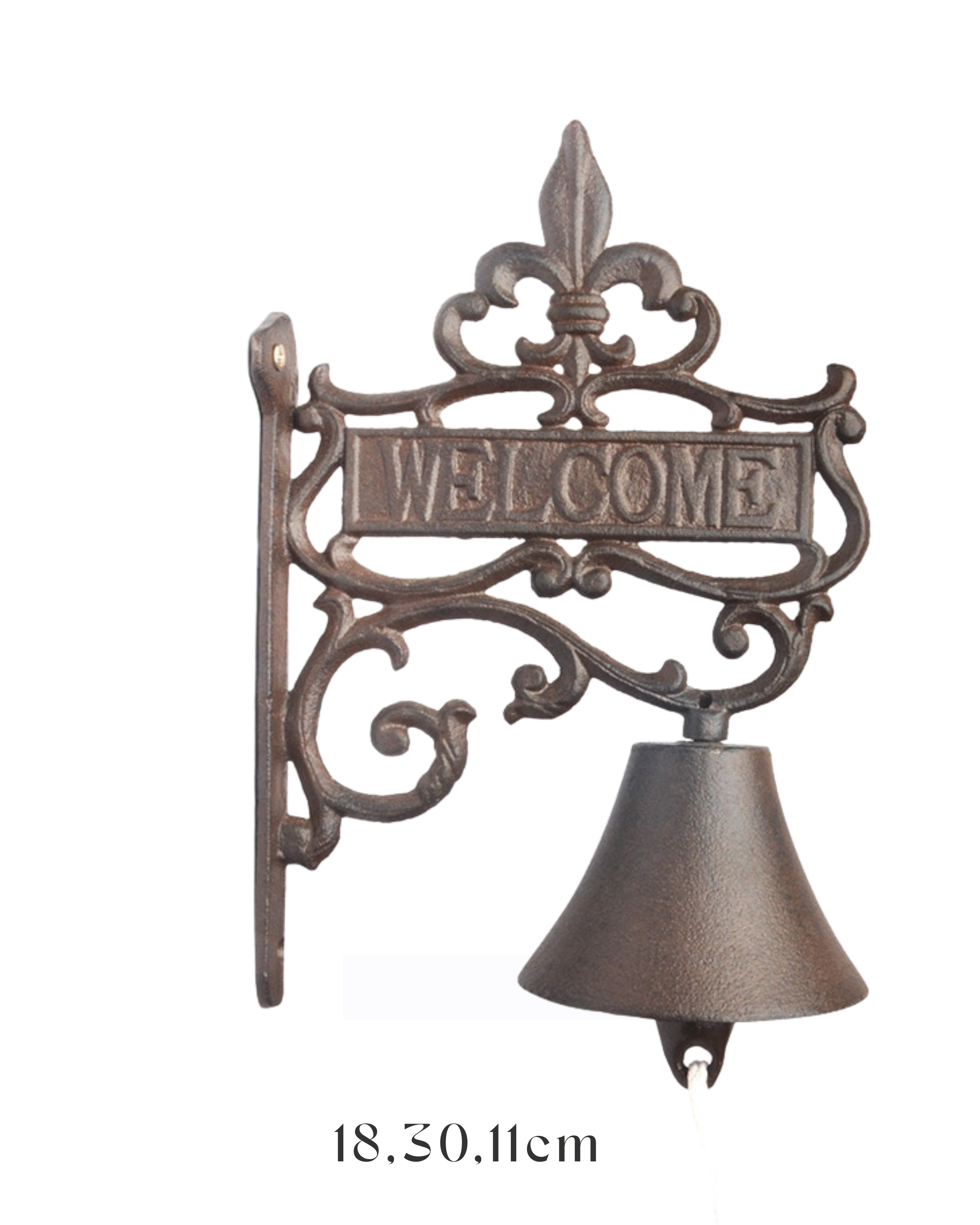 Welcome sign antique-style cast iron bell