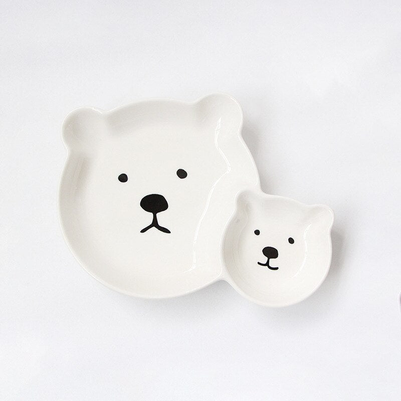 creative bear design kids dish set