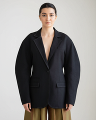 modern minimalist stitched blazer for women