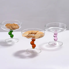 decorative glass snack tray modern home decor
