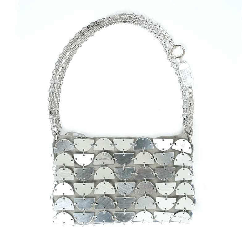 Modern Iranian design silver statement bag