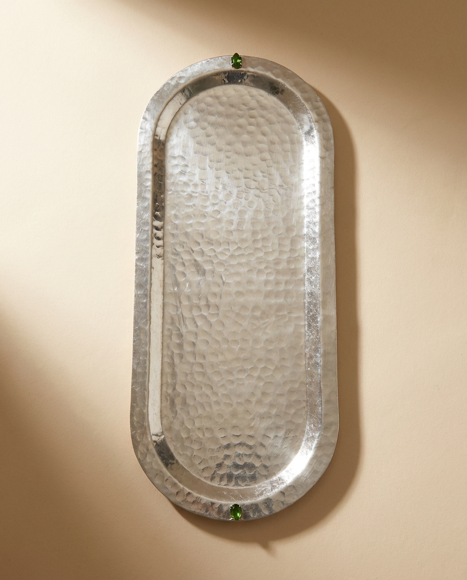 Artisanal Persian copper hosting tray