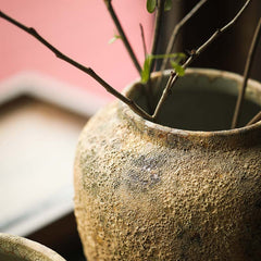 handmade porcelain vase with earthy finish