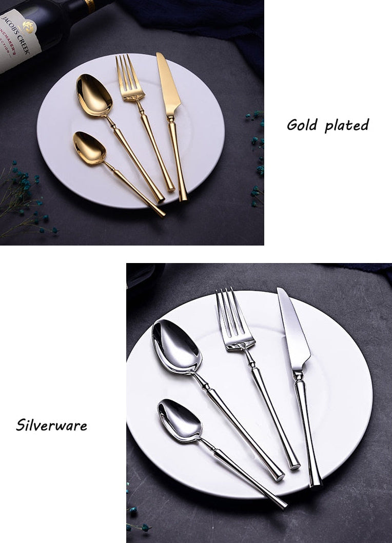 luxury tableware utensils knife fork spoon set