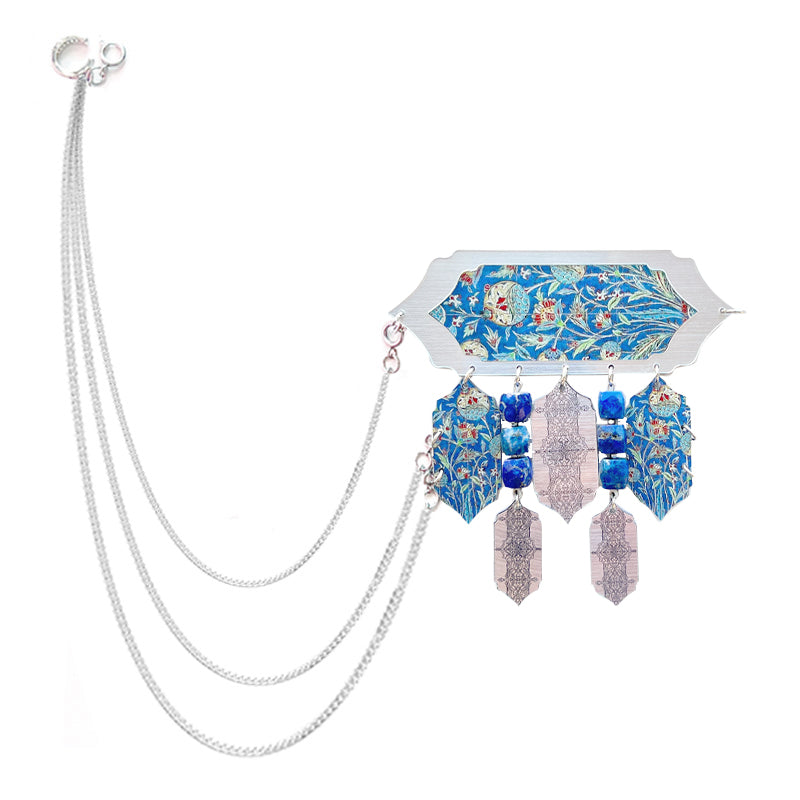 Vaghar accessory with Persian patterns and semi-precious stones
