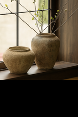 textured vintage pottery vase for rustic home decor